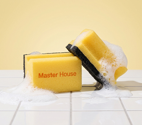 Губки «Хард Рок Дуо» Master House: для сложных загрязнений на металлических поверхностях