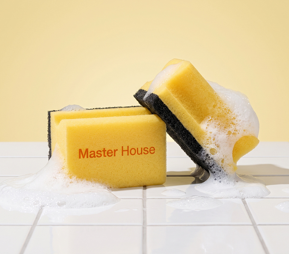 Губки «Хард Рок Дуо» Master House: для сложных загрязнений на металлических поверхностях